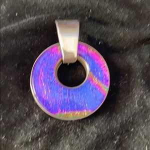Sterling and glass pendant.